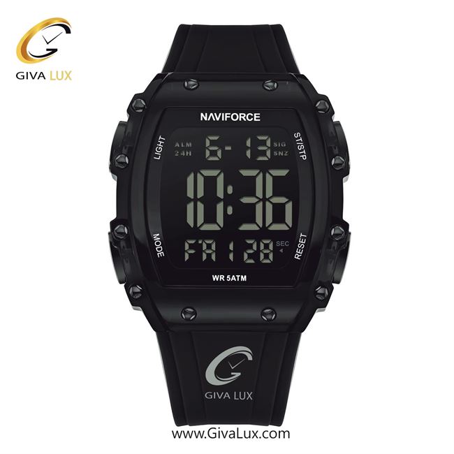 ساعت مچی اورجینال مردانه ناوی فورس|Naviforce|نوی فورس|نیوی فورس  مشکی | مشکی| مشکی| کد رفرنس NF6107 B/B